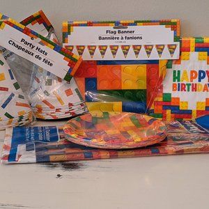 Building block (Lego like) Birthday Decorations